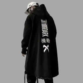 Autumn 2019 Men Harajuku Hip Hop Coats Male Jacket Oversize Long Hoodie Cotton Fashion Swag Coat And Jacket US Size