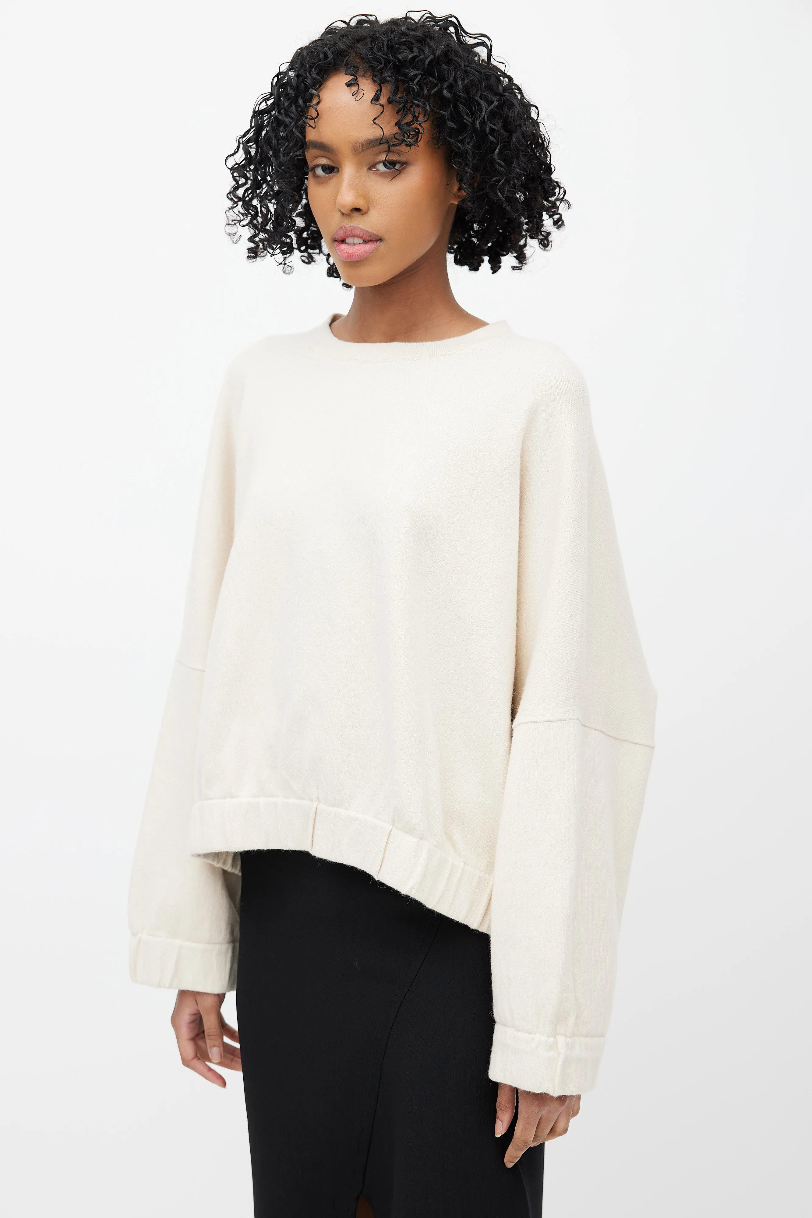 Beige Knit Crewneck
