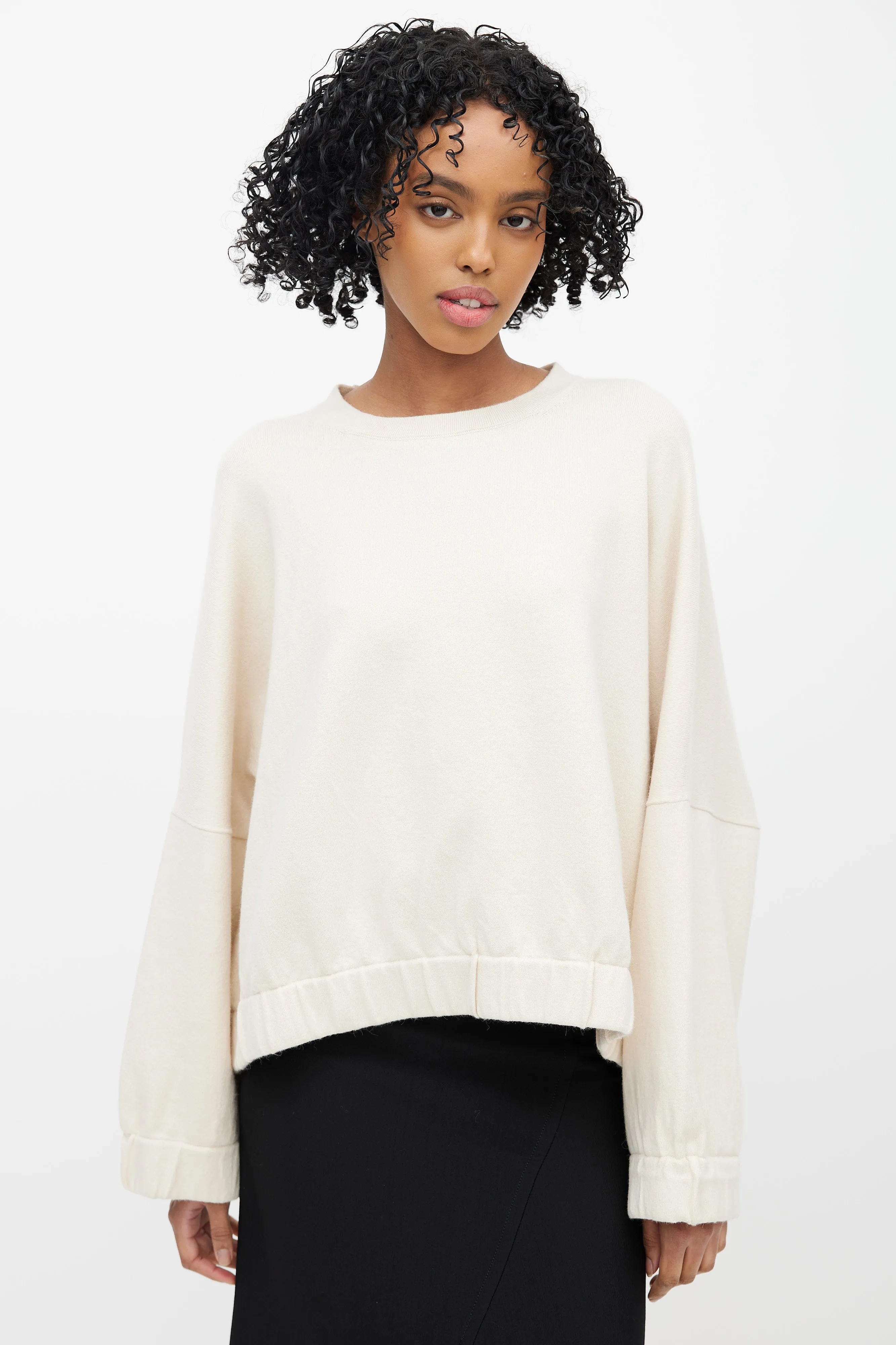 Beige Knit Crewneck