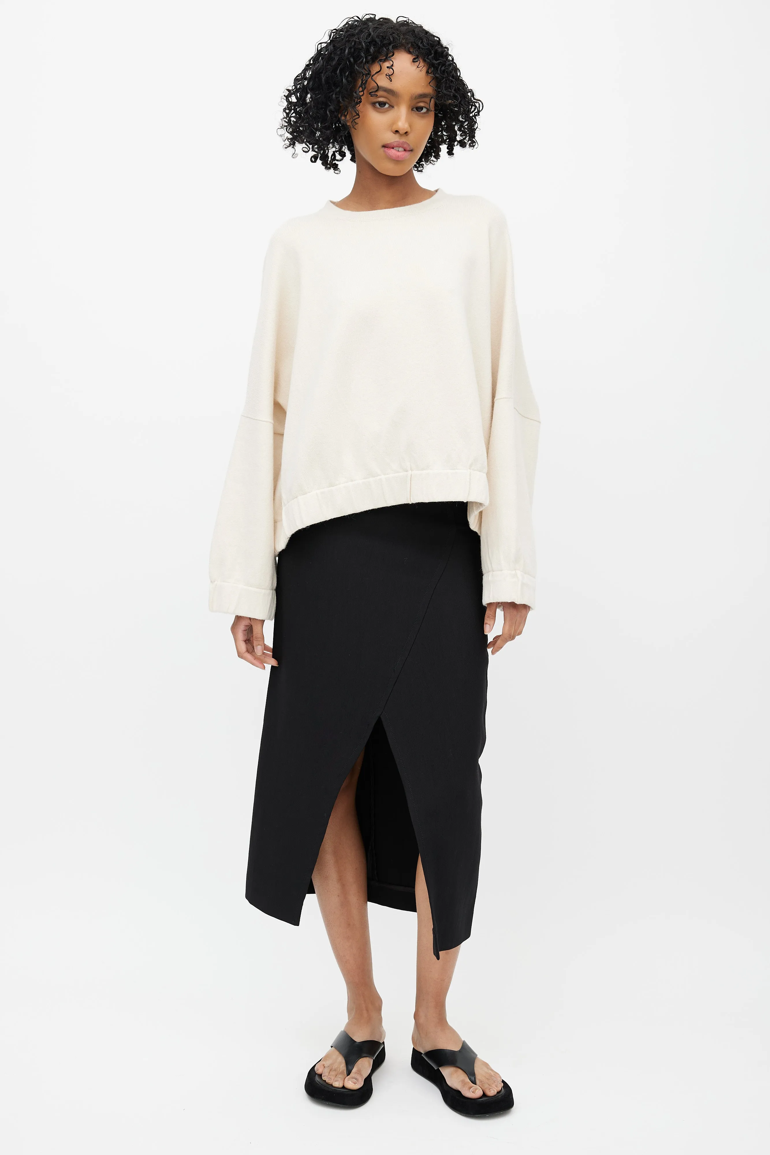 Beige Knit Crewneck