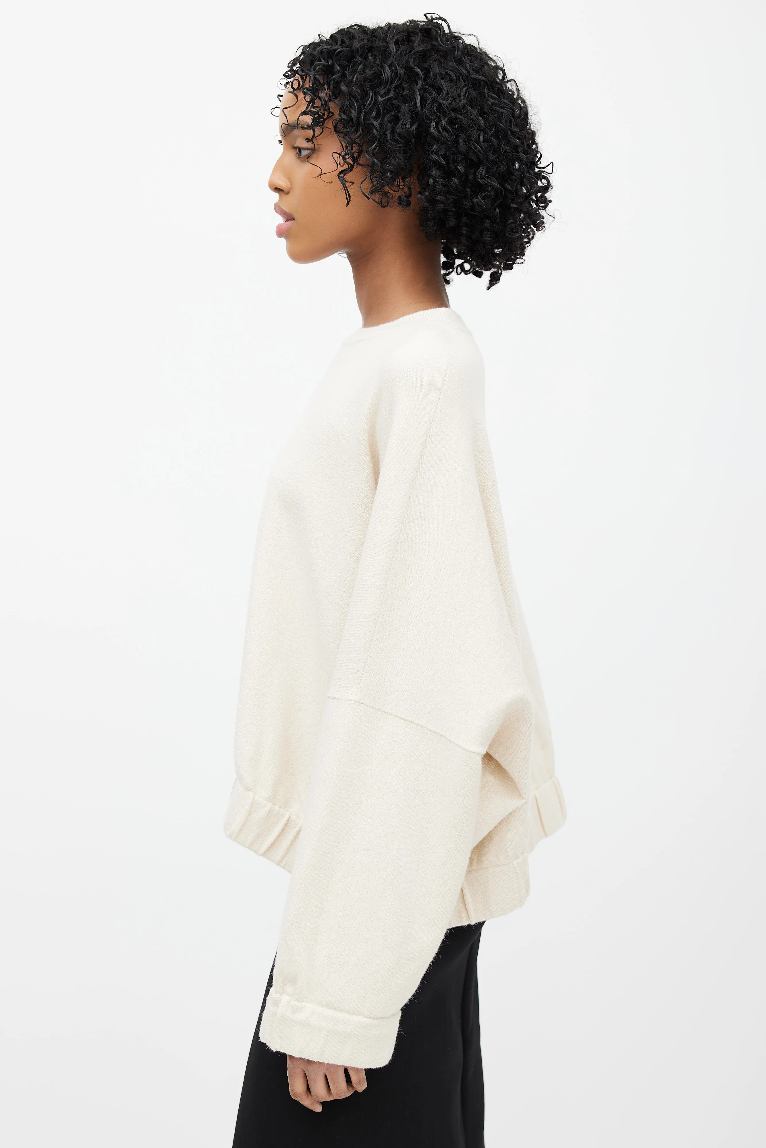 Beige Knit Crewneck