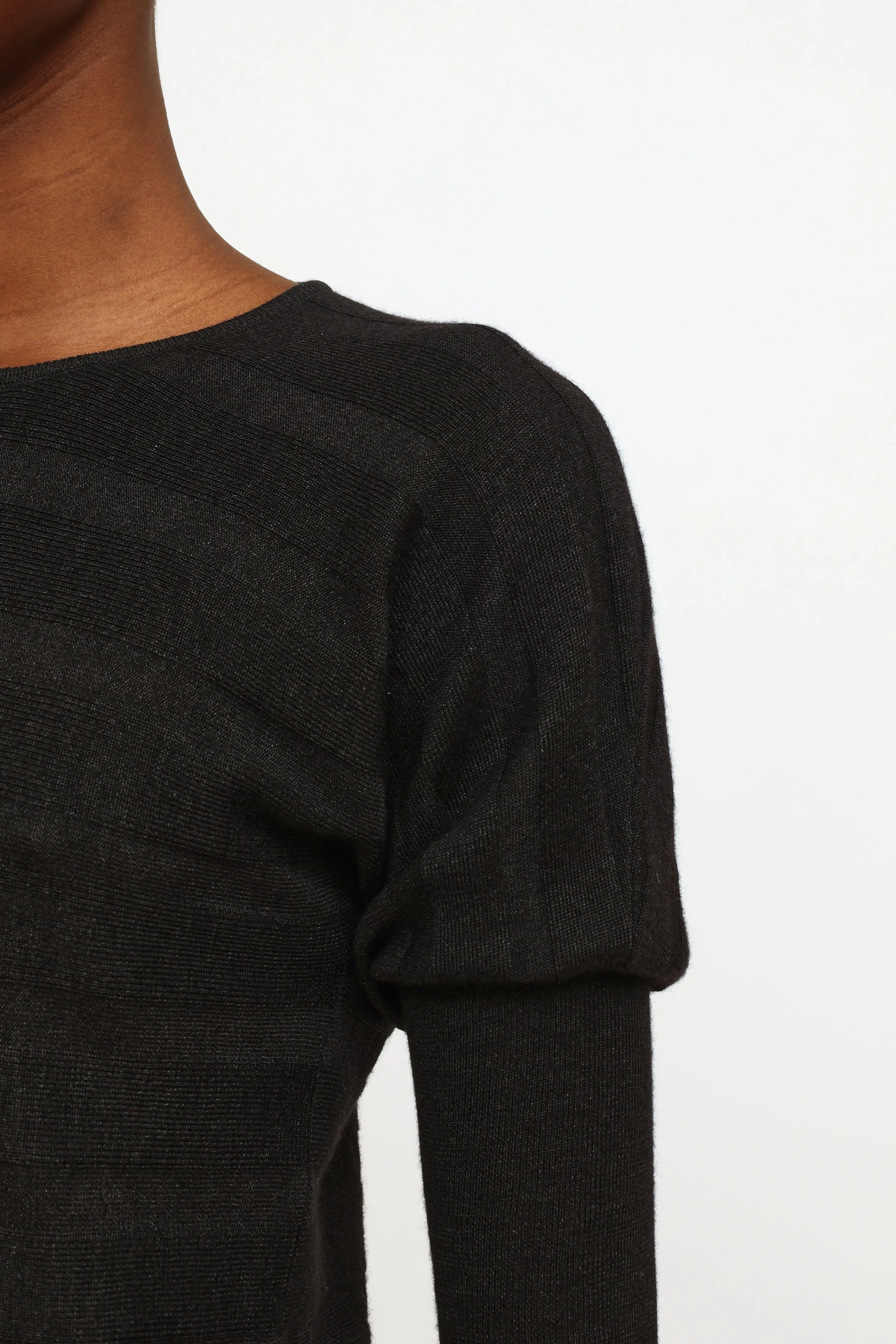 Black Stripe Knit Sweater