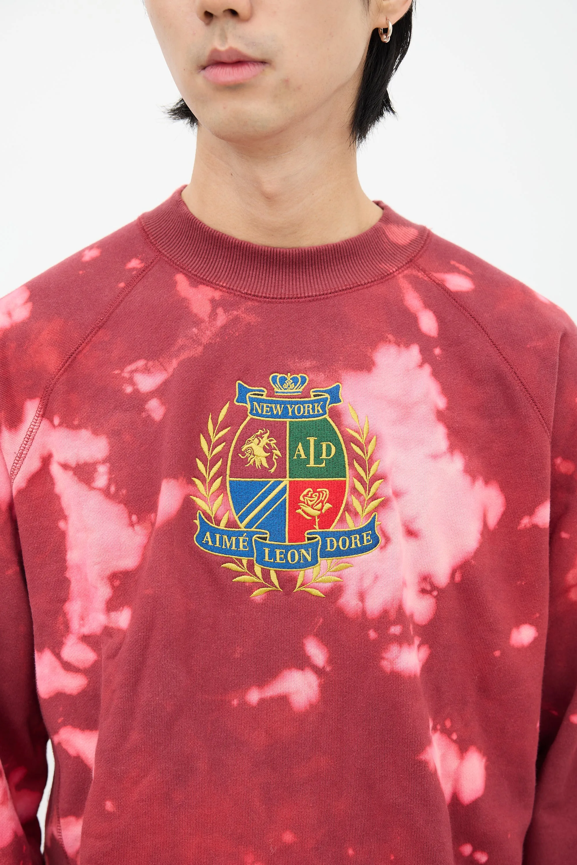 Bleached Embroidered Crewneck