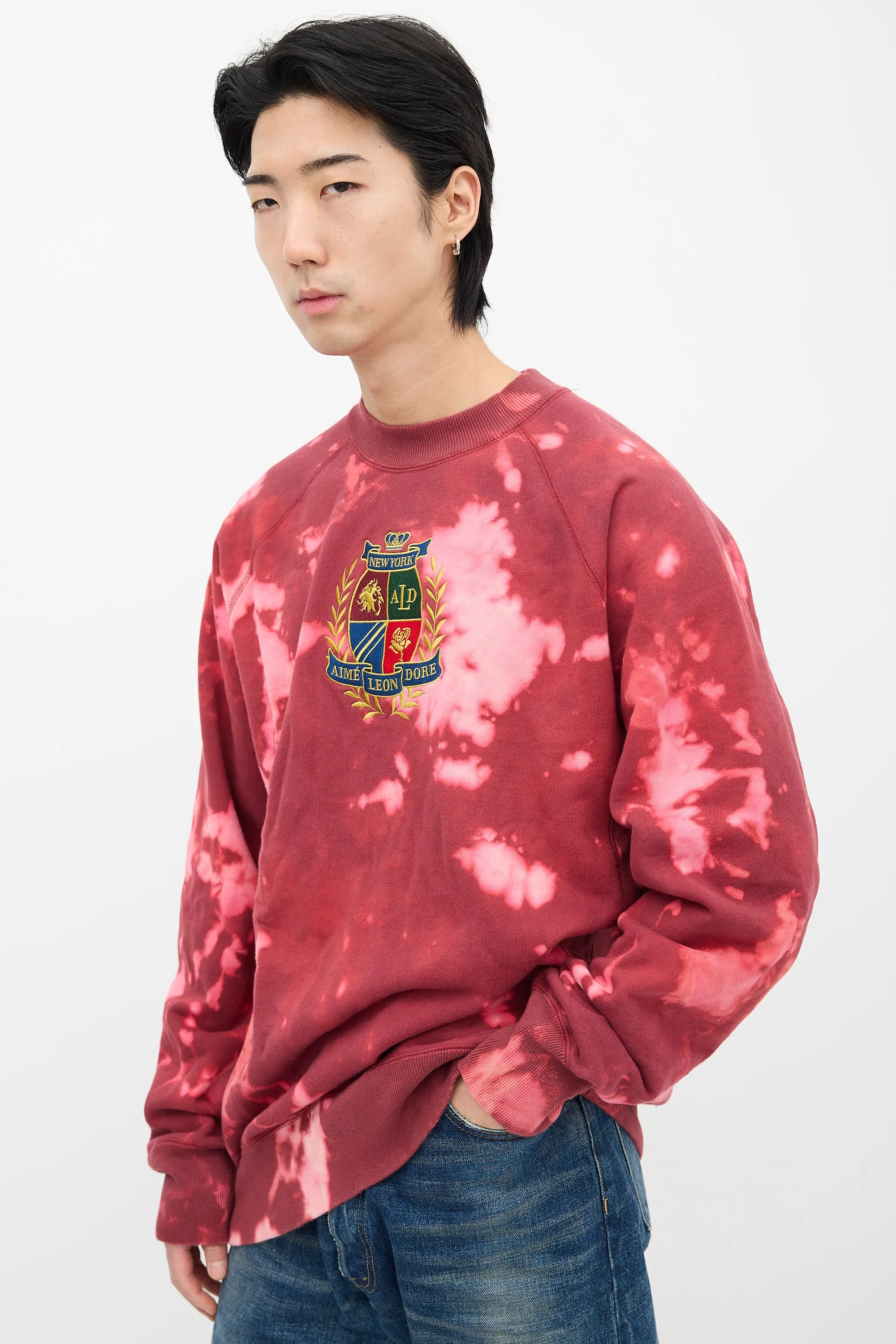 Bleached Embroidered Crewneck