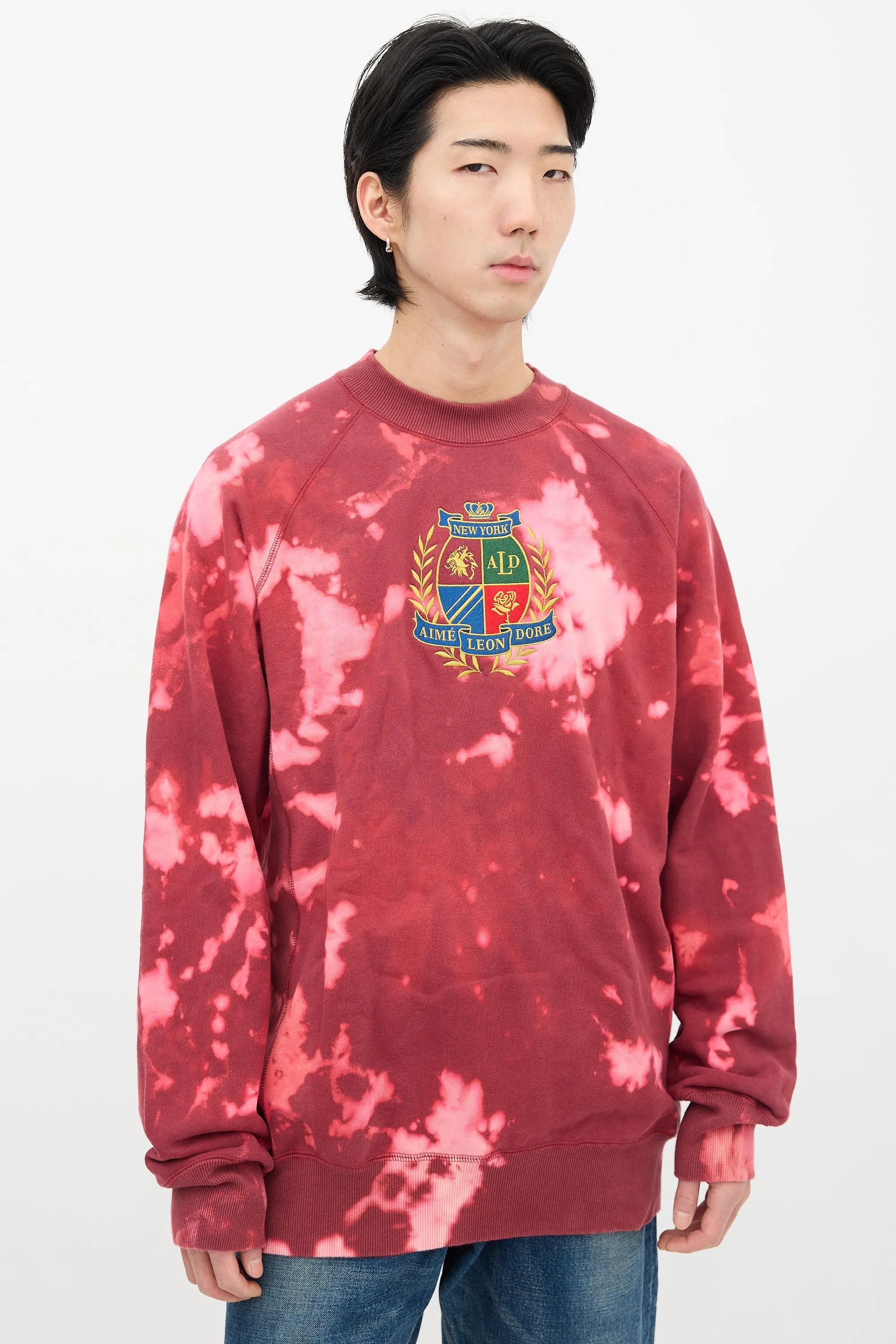 Bleached Embroidered Crewneck