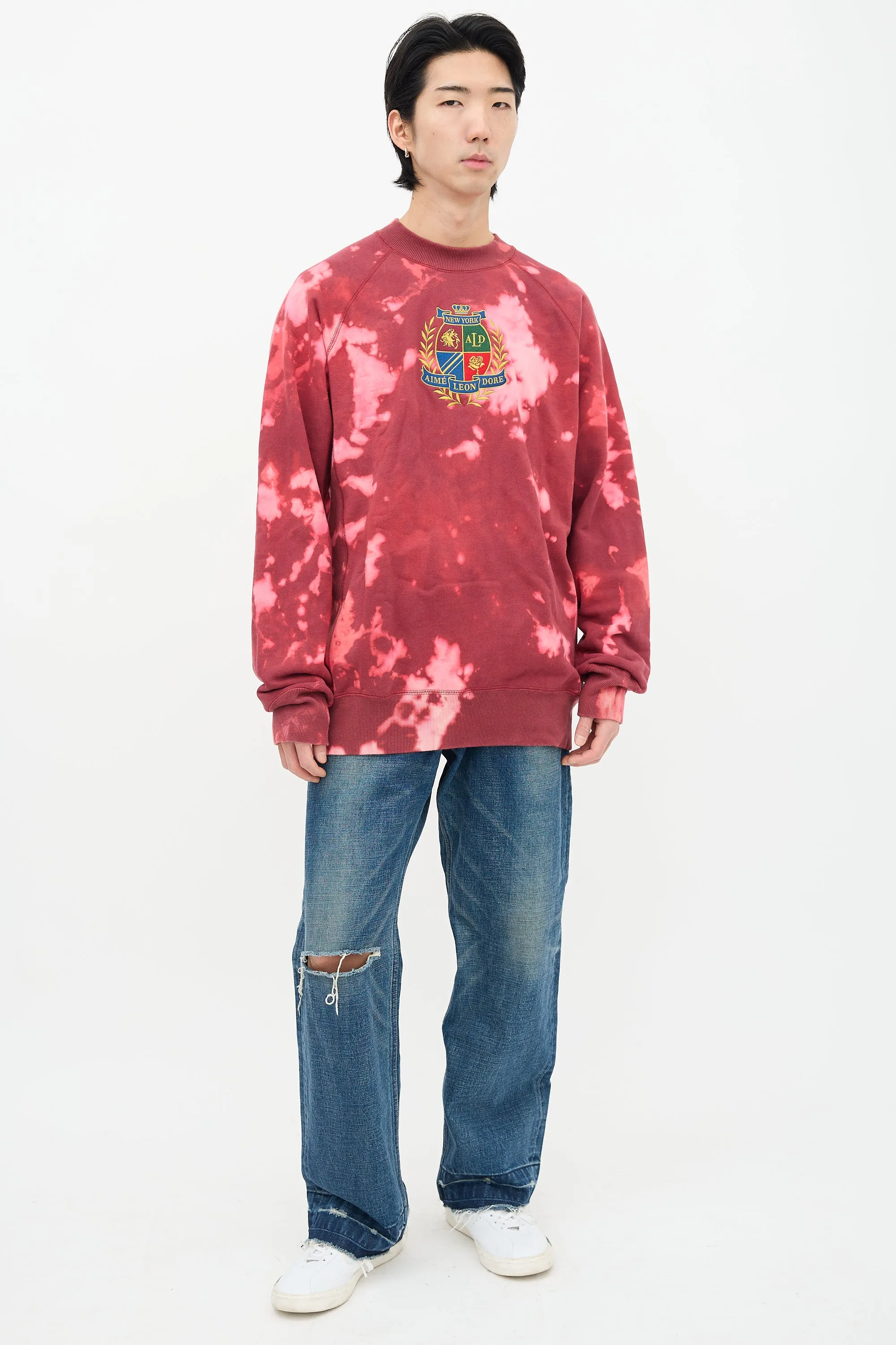Bleached Embroidered Crewneck