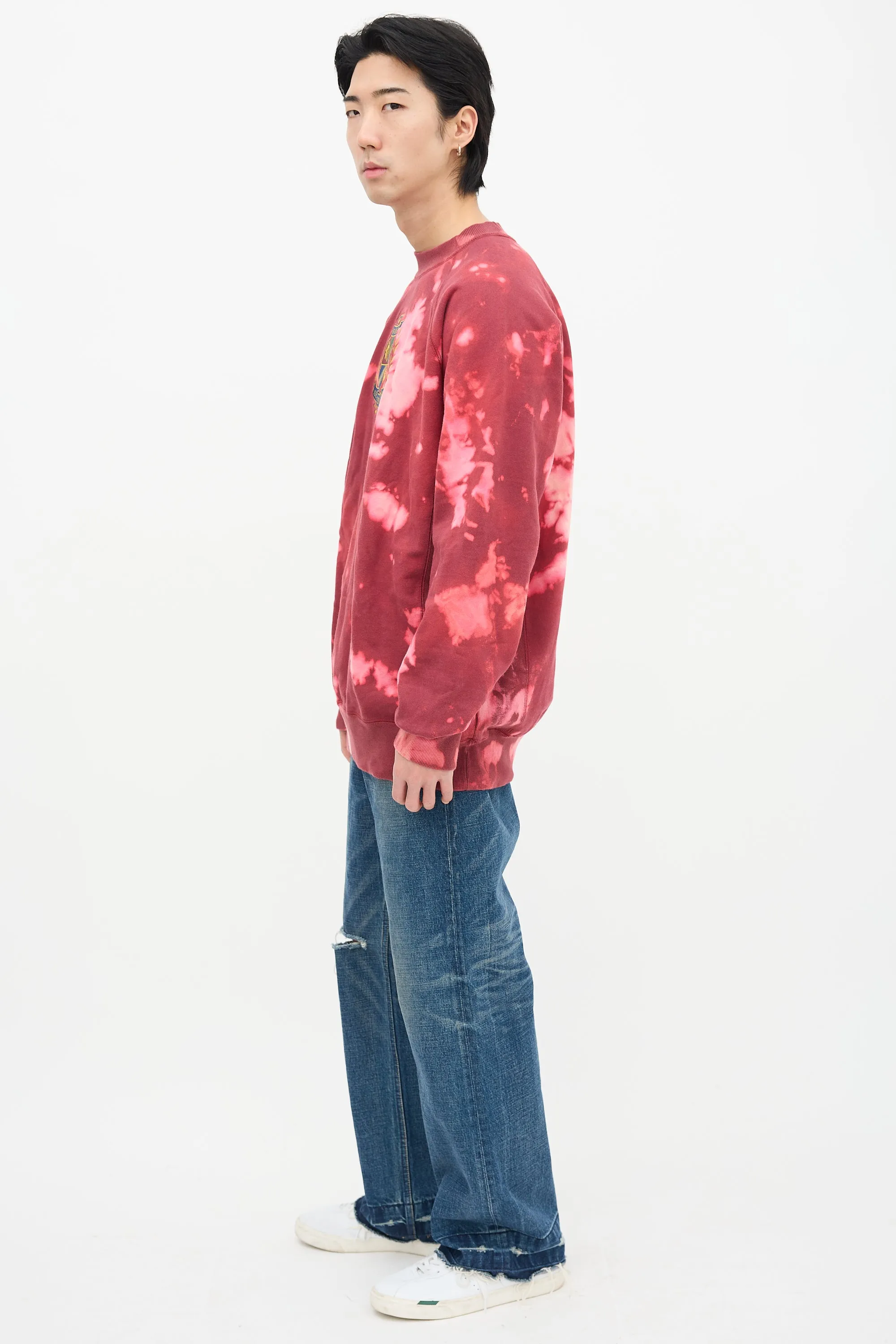 Bleached Embroidered Crewneck