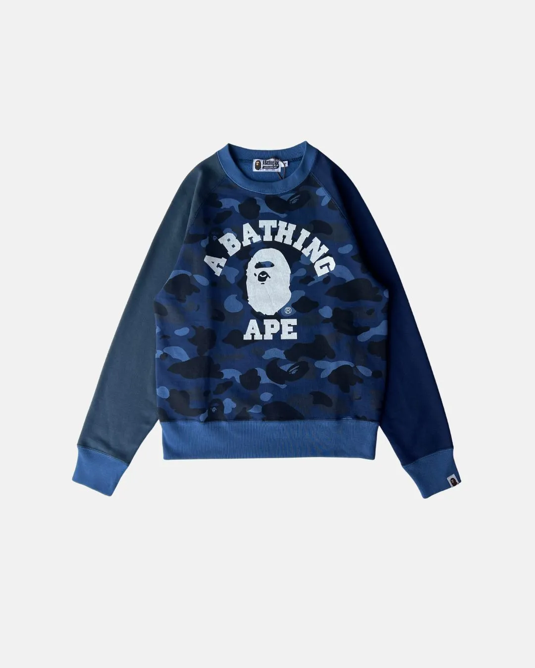 Color Camo College Crewneck Navy