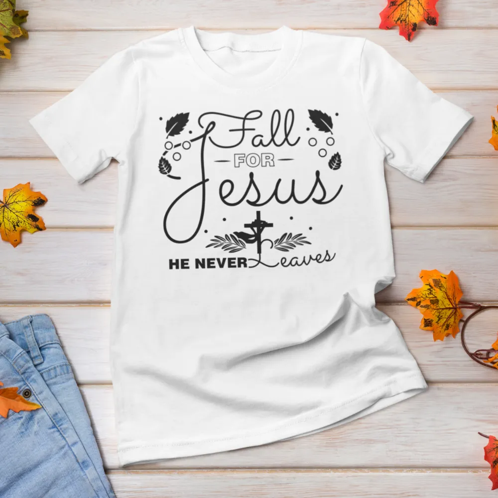 Fall for Jesus shirt / Fall Autumn Christian T-Shirt