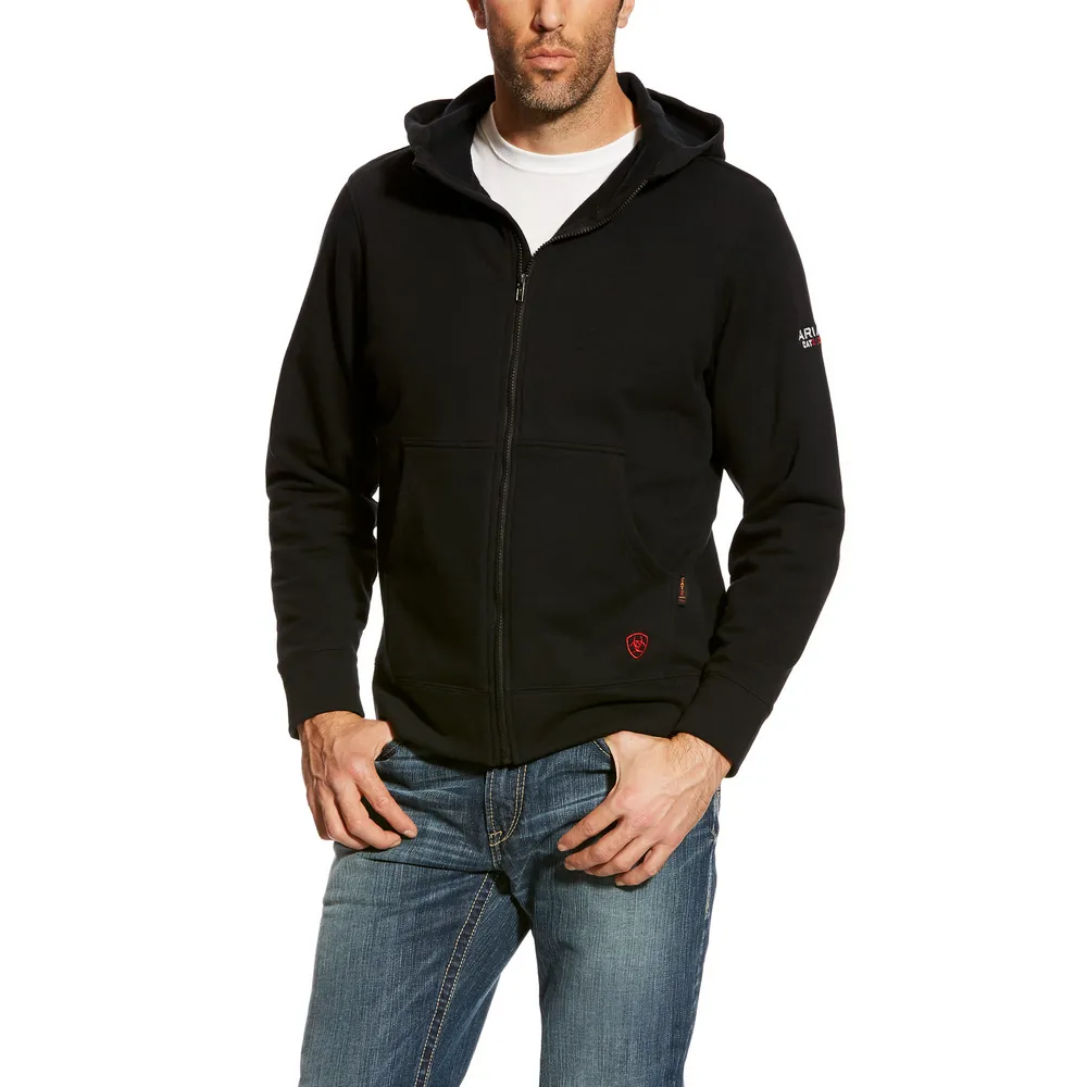 FR FULL ZIP DURASTRETCH HOODIE - 001-Black | Ariat 10023974