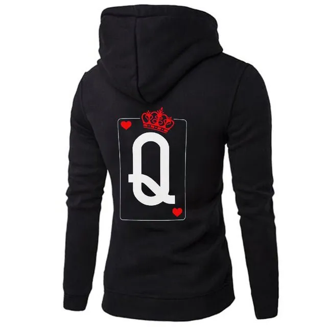 King and queen cards couple hoodies