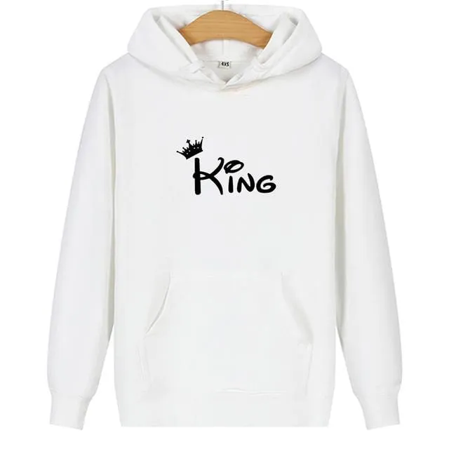 King and queen couple hoodies