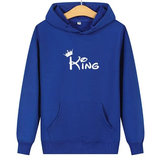 King and queen couple hoodies