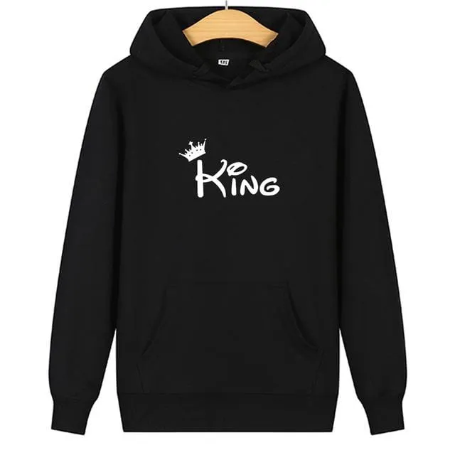 King and queen couple hoodies