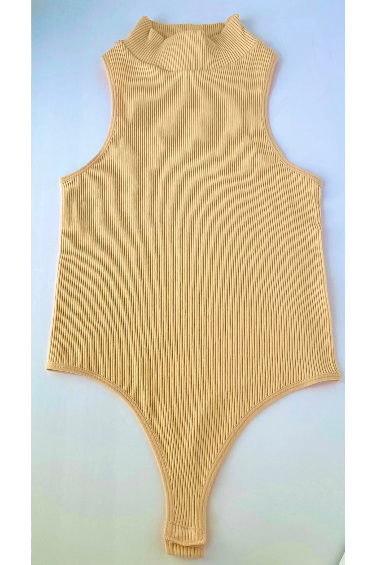 Mock Neck Ribbed Sleeveless Body suit
