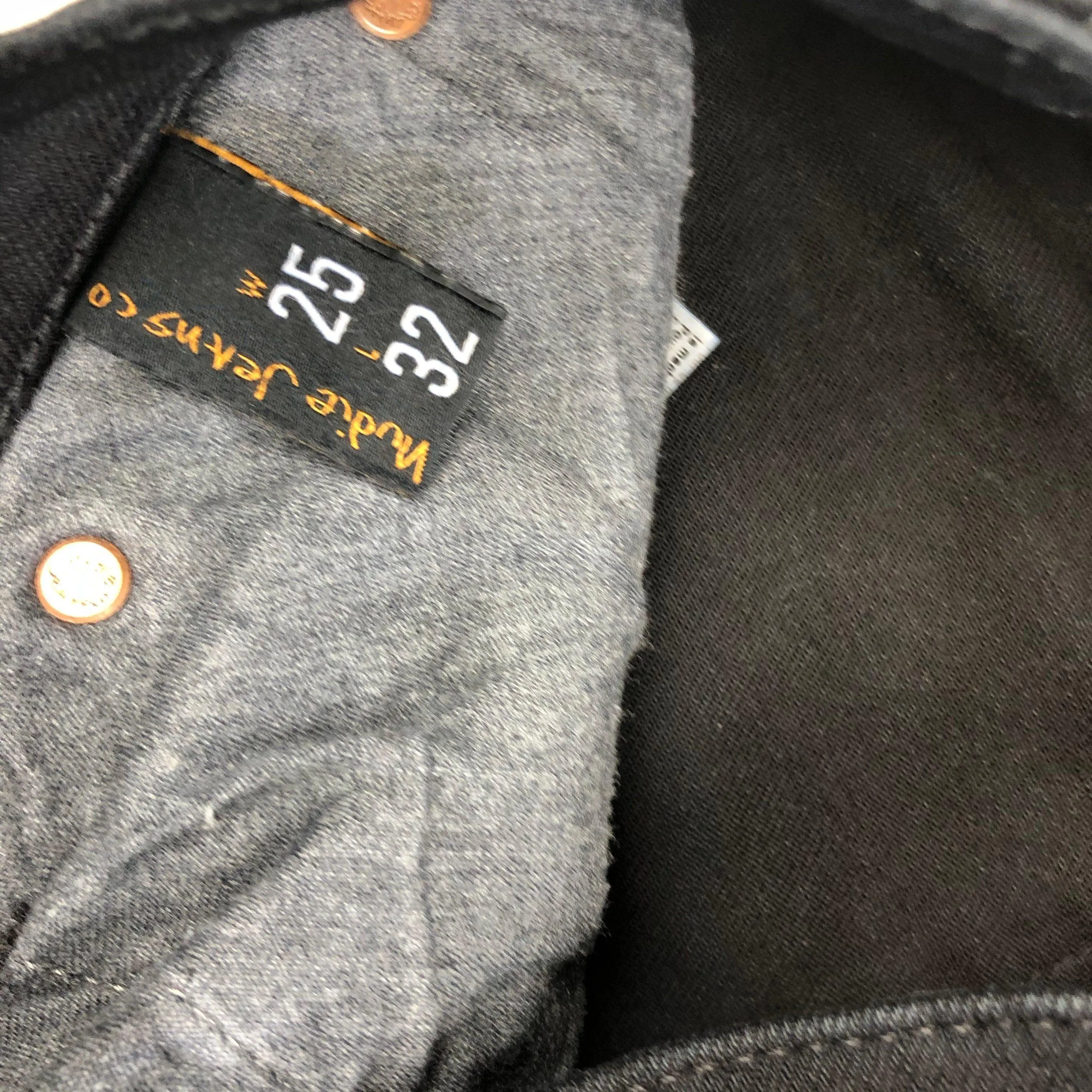 Nudie Jeans Co. 'Tight Long John'  Black Jeans- Size 25/32